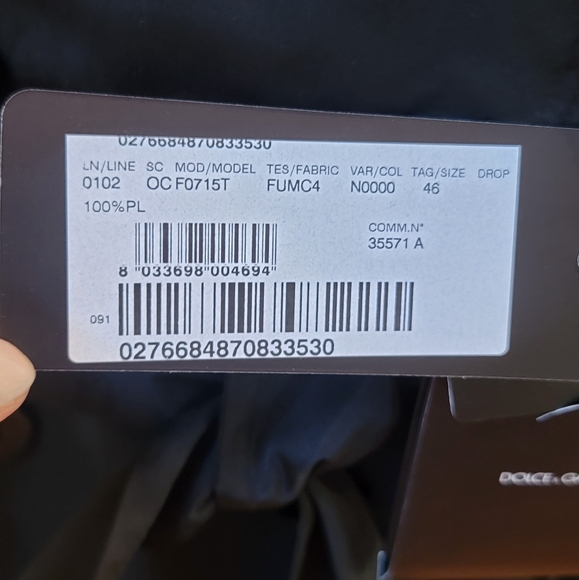 NWT DOLCE & GABBANA BLACK BELTED DOUBLE BREASTED TRENCH COAT 46 10 - Picture 6 of 12